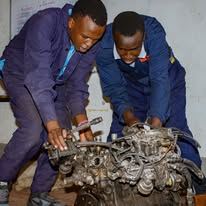 Automotive engineering training at Transafric College